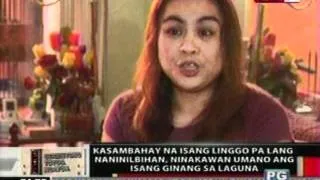 OC: Kasambahay na 1-linggo pa lang naninilbihan, ninakawan ang isang ginang sa Laguna