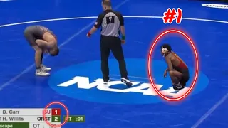 5 HUGE UPSETS from NCAA WRESTLING Championships (2022)