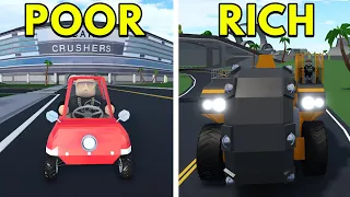 ROBLOX CAR CRUSHERS 2 POOR TO MEGA RICH #shorts