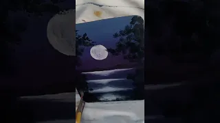 acrylic painting full moon #fullmoon #shorts #trending #youtubeshorts #viral