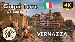 🌞 CINQUE TERRE Italy VERNAZZA 4K 🌊 Walking tour with subtitles - AUGUST 2023 ✅