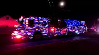 2023 Santa Parade of Lights    Fire Department Long Island New York