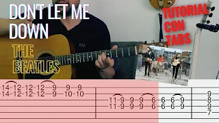 DON'T LET ME DOWN-THE BEATLES (Tutorial guitarra acustica con tabs)