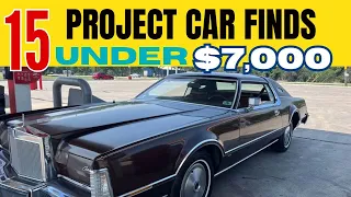 Top 15  Incredible Classic Cars Under $7000 - 1950s 60s And 70s Cars For sale by Owner !