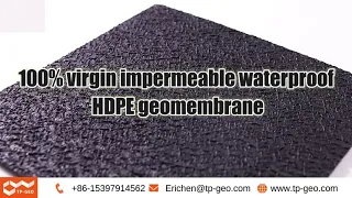 100% virgin impermeable waterproof HDPE geomembrane