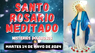 Santo Rosario Corto de Hoy Martes 14 de Mayo de 2024 💜 Misterios Dolorosos 🌙 Santa Virgen María