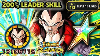 200% LEADER SKILL! 100% EZA AGL SSJ4 VEGETA LEVEL 10 LINKS! Dragon Ball Z Dokkan Battle