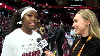 Raven Johnson shares emotions after National Championship win, thanks Aliyah Boston