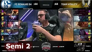 FC Schalke 04 vs Vitality | Game 2 Semi Finals S8 EU LCS Summer 2018 | S04 vs VIT G2