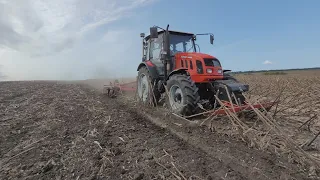 Трактор "Фармер". Дисковка, лущення стерні соняха та сої ЛДП-3.