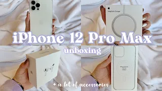 NEW 🍎 iPhone 12 Pro Max + MagSafe + Airpods Pro + Accessories Unboxing