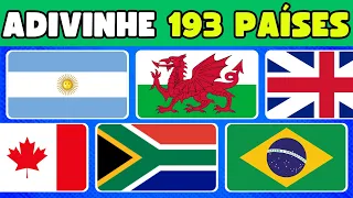 🌎 Adivinhe Todas as BANDEIRAS  do Mundo - 193 Países (QUIZ)