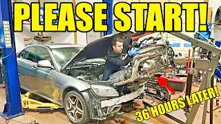 Here’s What Happened After Building My C63 AMG Engine In 2 Days With No Sleep! First Start & Drive!