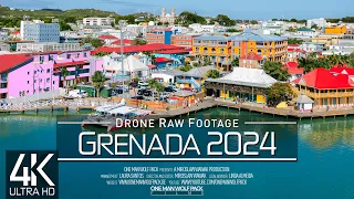 【4K】🇬🇩 Drone RAW Footage 🔥 This is GRENADA 2024 🔥 St. George's 🔥 Concord Falls 🔥 UltraHD Stock Video