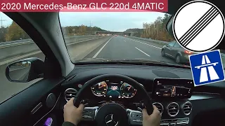 2020 Mercedes-Benz GLC 220d 4Matic (194PS) POV Autobahn Drive (1080p/60fps)