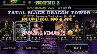 Round 3| Fatal Black Dragon Tower Boss Battle 200, 180 & 160+ Amazing Rewards| With Various Team