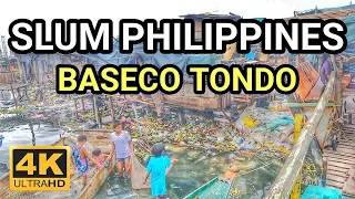 LIVING HIDDEN SLUM in BASECO TONDO | EXTREME WALK in BASECO RESIDENCE MANILA Philippines [4K] 🇵🇭