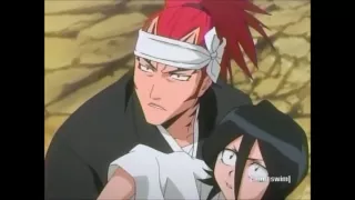 Ichigo throws Rukia down to Renji (Dubbed in English)