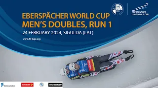 RELIVE - Men's Doubles Run 1 | EBERSPÄCHER Luge World Cup - Sigulda (LAT)