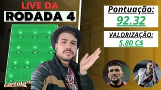 LIVE CARTOLA FC 2024| RODADA 4 | TIME PARA PONTUAR E VALORIZAR #cartolafc #cartoladicas #brasileirao