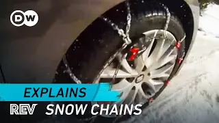 Driving safely with snow chains | Explains