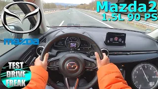 2021 Mazda2 Sports-Line SKYACTIV-G 90 M Hybrid 90 PS TOP SPEED AUTOBAHN DRIVE POV