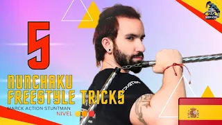 5 NUNCHAKU FREESTYLE TRICKS TUTORIAL (Español) 🟡🟠🟥쌍절곤CHAKOS 튜토리얼チュートリアルट्यूटोरियल教程 SPIN SKILLS