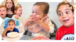 ROTINA DO DIA COM 4 FILHOS - ATIVIDADES COM CHARLIE E REBECCA - FLÁVIA CALINA