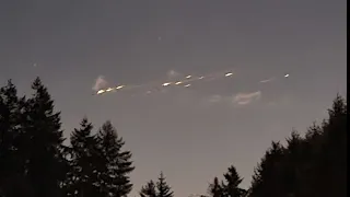 Viewer video of the Falcon-9 rocket debris seen over Washington