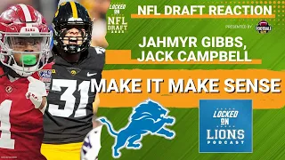 The Detroit Lions drafted Jahmyr Gibbs AND Jack Campbell | 2023 NFL Draft Reaction