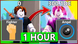 NOOB To ANGEL CLASS In 1 HOUR! Anime Fighting Simulator #1 Roblox