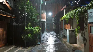 [Rain Walk] A quiet Gunsan modernized village walking on a rainy night