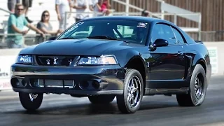 Badass 1,200hp TURBO Cobra @ No-Prep Race!