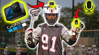 I MIC'D UP & WORE A GOPRO IN A COLLEGE LACROSSE GAME!!