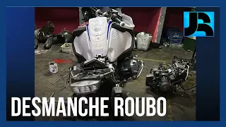 Polícia de SP encontra desmanche de motos de luxo com veículo roubado no domingo (28)