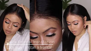 LAZY 15 Minute Frontal installation | NO wig cap | NO bald cap method | Phaello Tshabalala