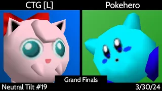 [SSB64] Neutral Tilt #19 (Singles) - CTG (Puff) vs. Pokehero (Kirby/Fox) Grand Finals