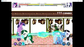 Twilight Sparkle X3 and Trixie Lulamoon vs Rarity X3 and Rainbow Dash