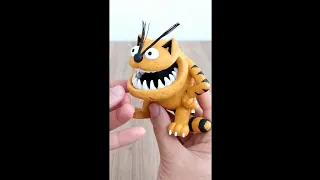 Bad Cat Sherafettin Polymer Clay Figure 😼 #reels #tiktok #shorts