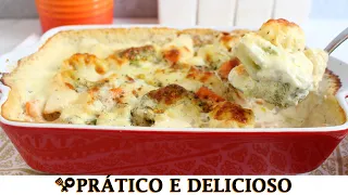 LEGUMES GRATINADOS COM QUEIJO - RECEITAS QUE AMO