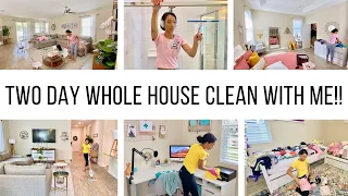 CLEANING MY ENTIRE HOUSE! // *TWO* DAY WHOLE HOUSE CLEAN WITH ME // Jessica Tull cleaning motivation