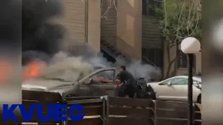 VIDEO: Austin police officers pull man from burning car | KVUE