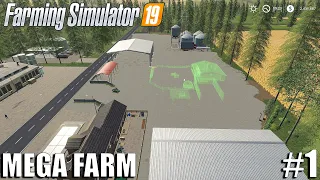 Building the Farm | MEGA FARM Challenge | Timelapse #1 | Farming Simulator 19