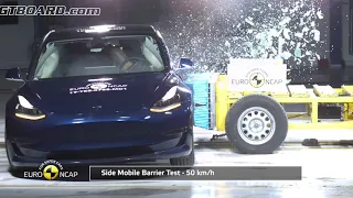 Tesla Model 3 vs Audi E-tron CRASH test Euro NCAP. Electric safe ⭐⭐⭐⭐⭐