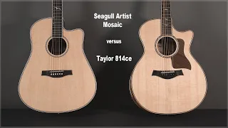 Seagull Artist Mosaic CW versus Taylor 814ce