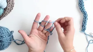 How to tie off your Finger Knitting