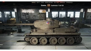 WoT Konstrukta T-34/100 tier VII Czechoslovakian medium tank from patch 9.13