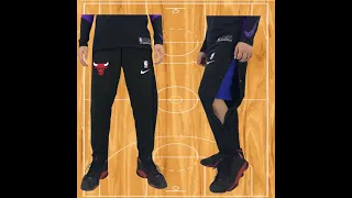 Баскетбольные тренировочные брюки Chicago Bulls Nike на заклепках