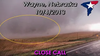 Wedge Tornado - Close Encounter in Wayne, Nebraska [10/4/2013] {A}