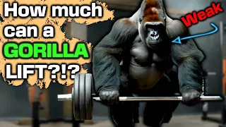 This is how much a GORILLA can bench press!